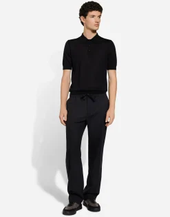 Wool jogging pants