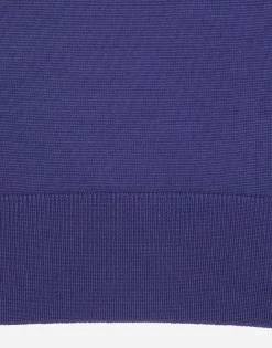Wool polo-shirt with branded tag