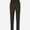 Wool poplin pants
