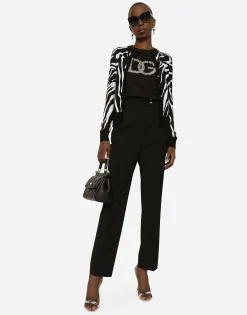 Wool poplin pants