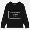Wool pullover with branded tag