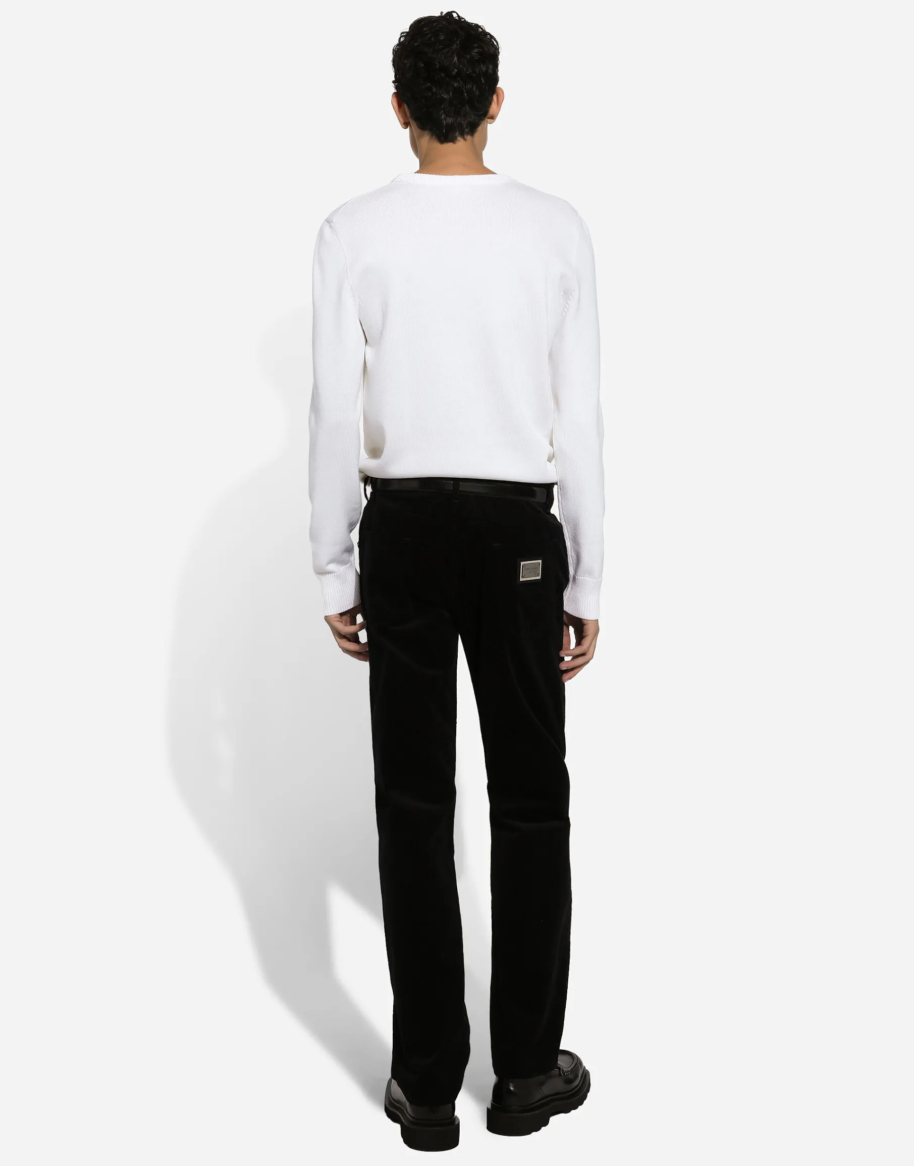 Wool round-neck sweater with DG logo