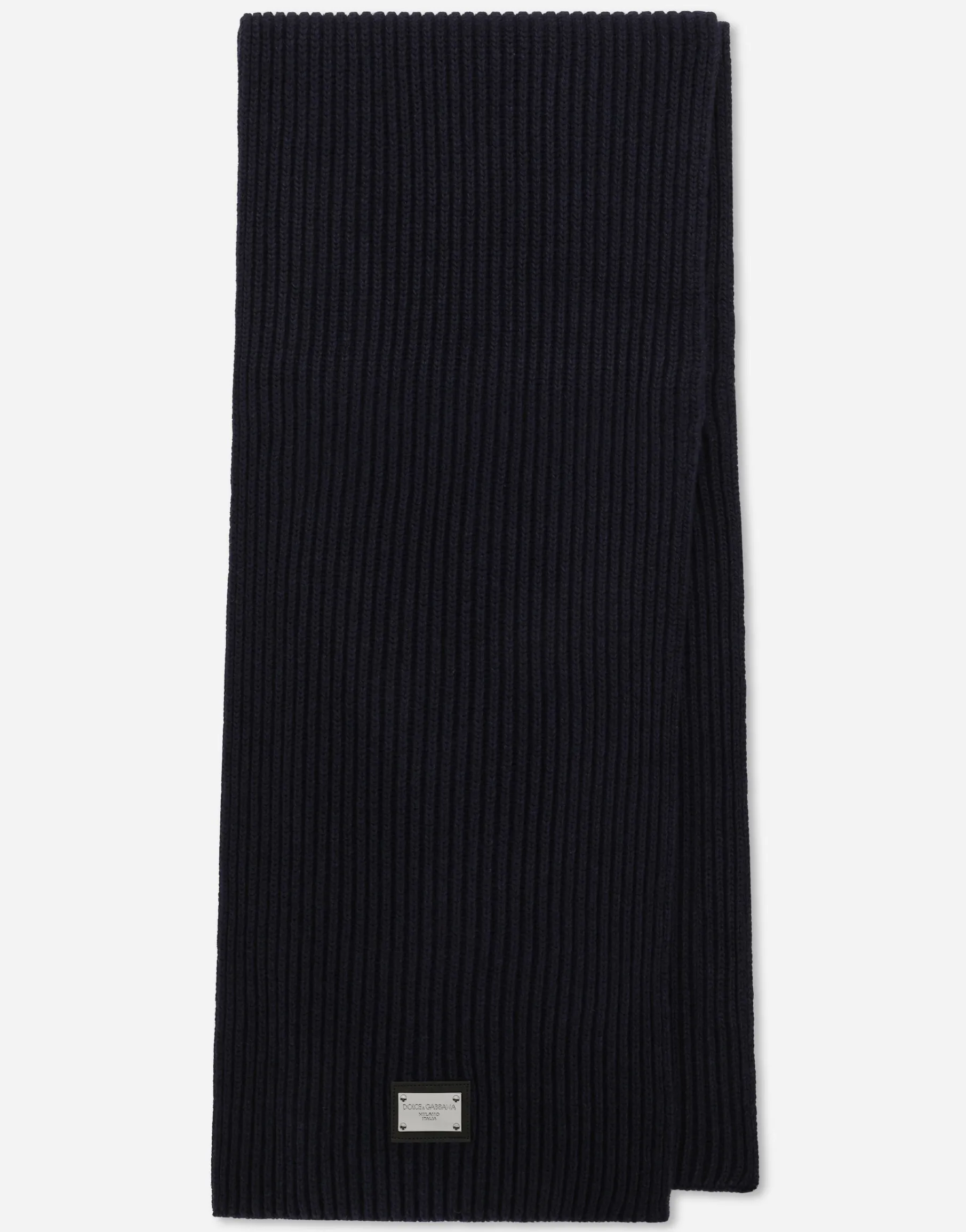 Wool scarf with DG patch