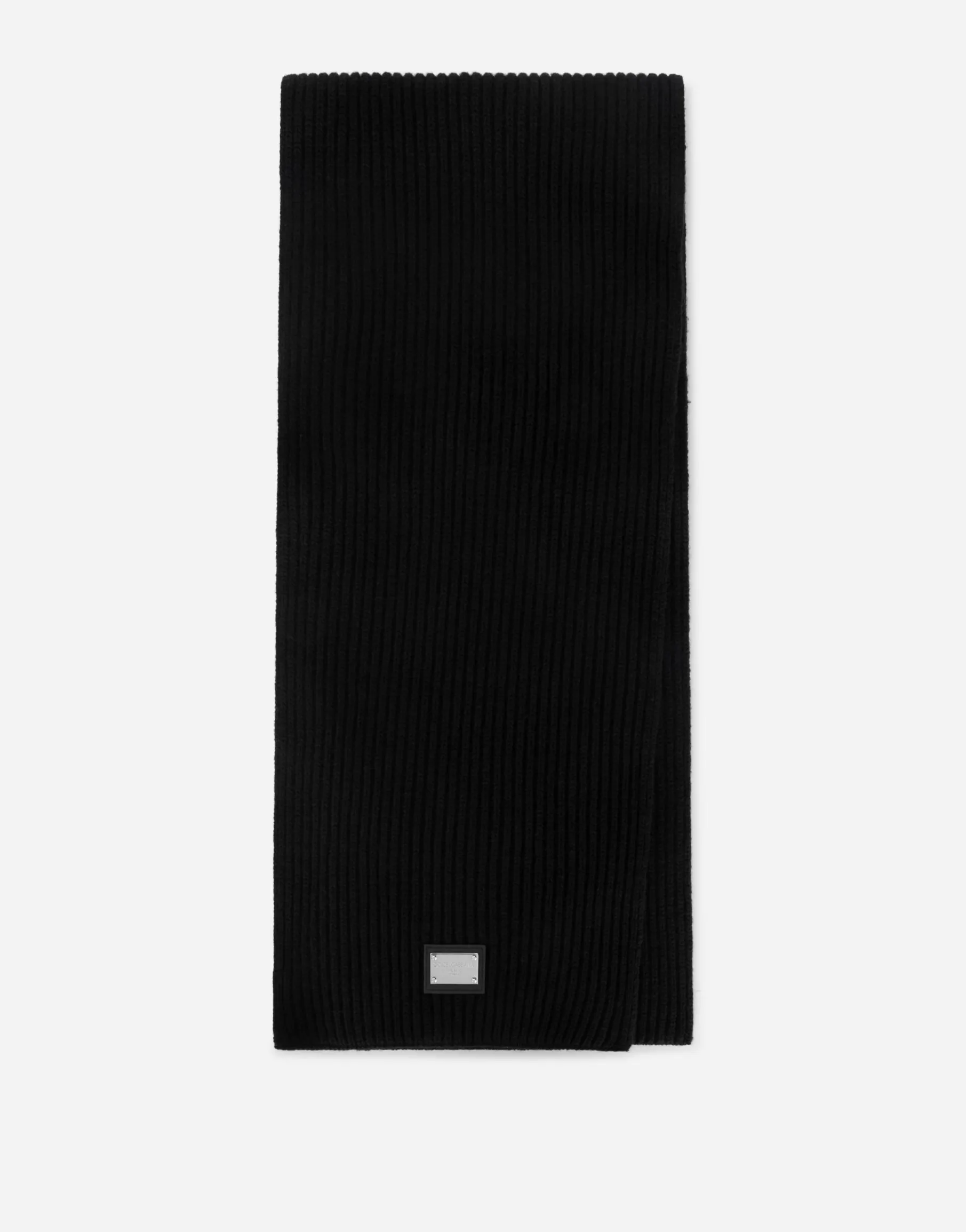 Wool scarf with DG patch