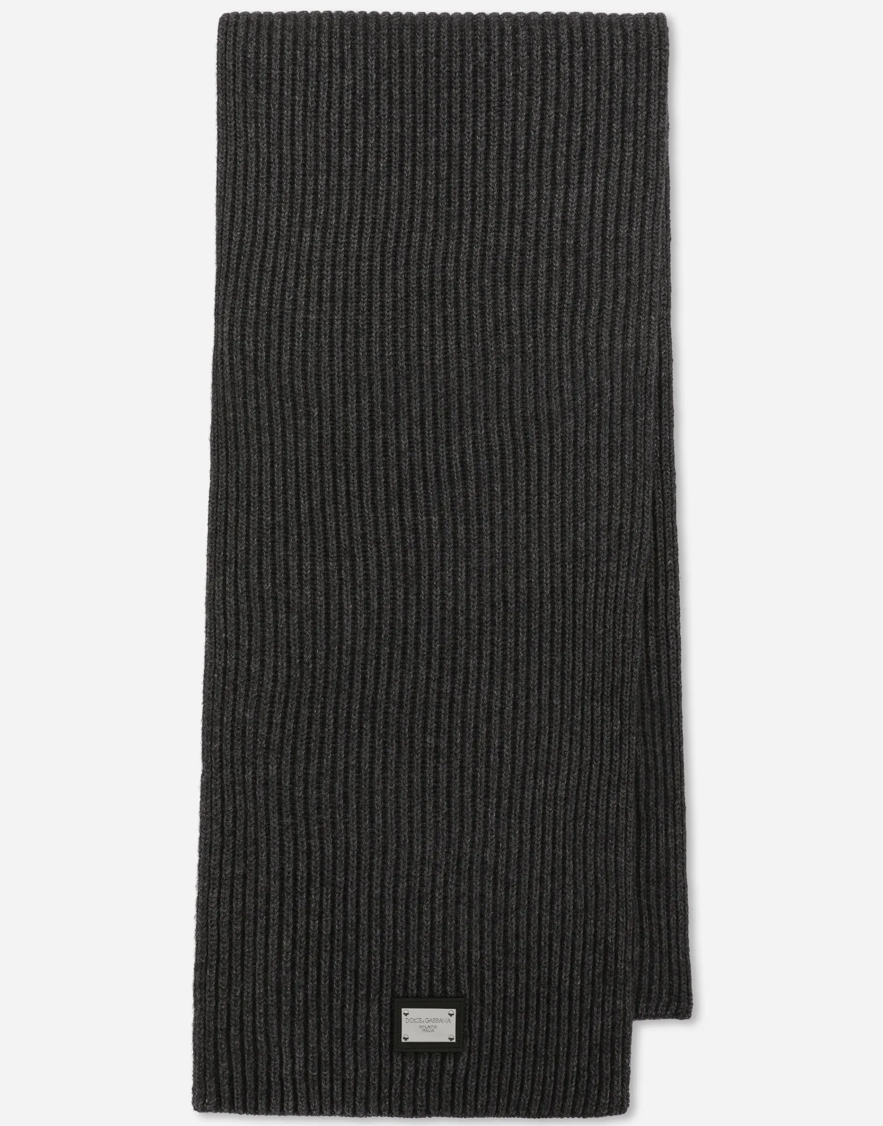 Wool scarf with DG patch