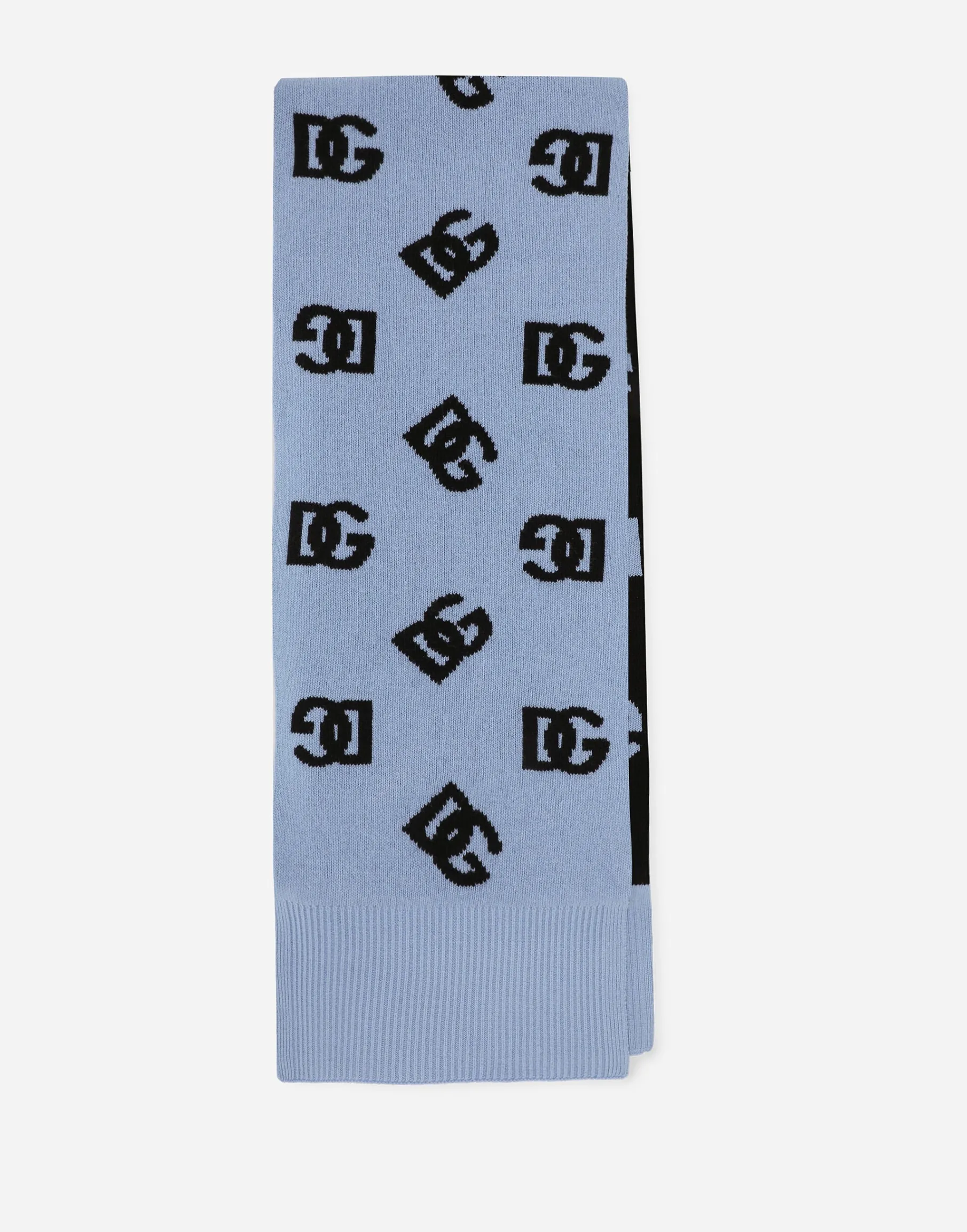 Wool scarf with jacquard DG logo