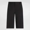 Wool twill shorts