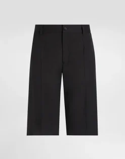 Wool twill shorts