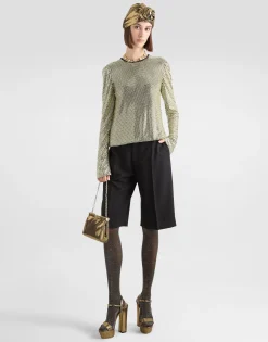 Wool twill shorts