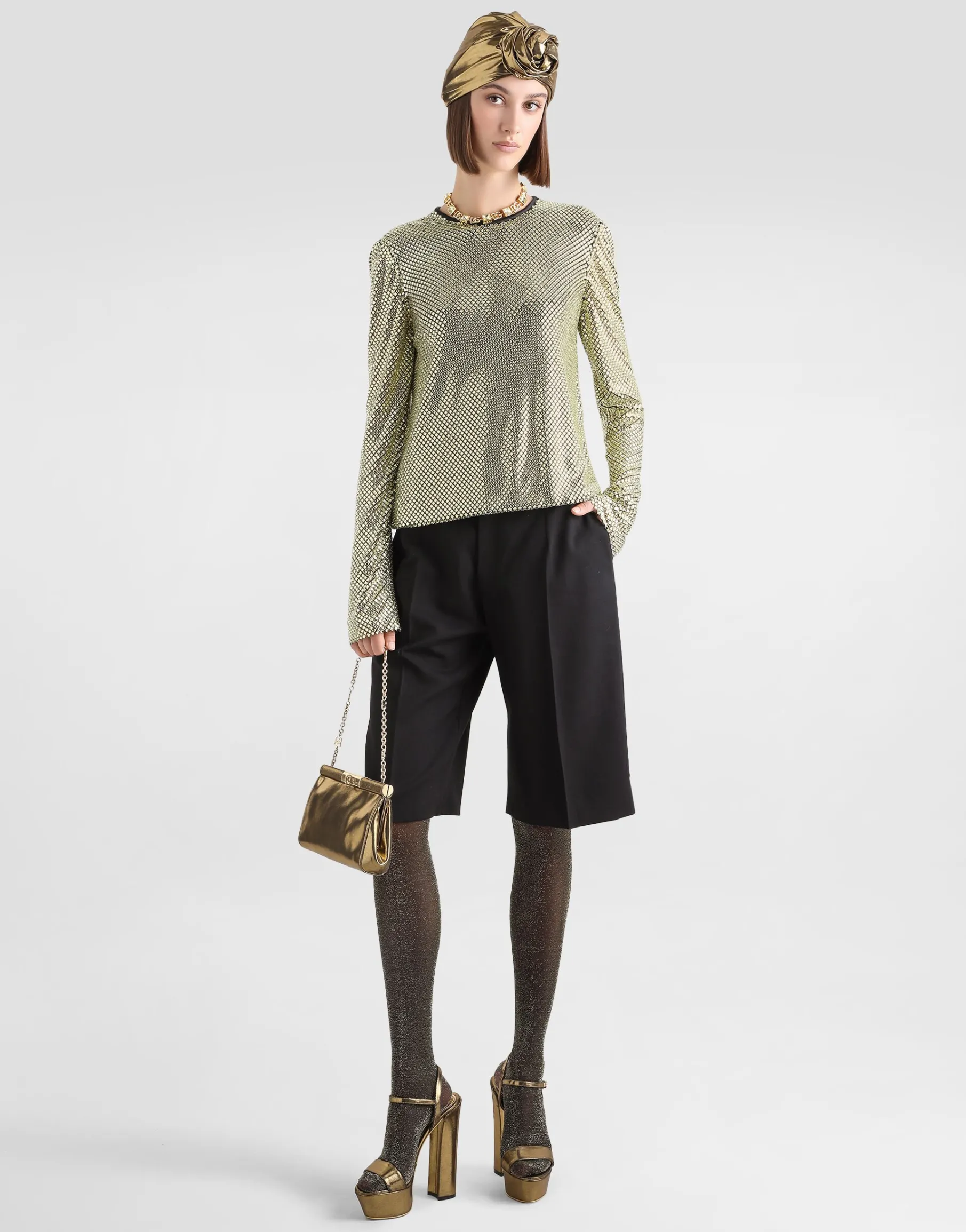 Wool twill shorts