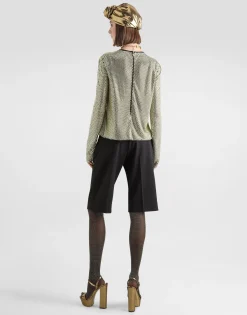 Wool twill shorts