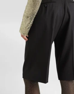 Wool twill shorts