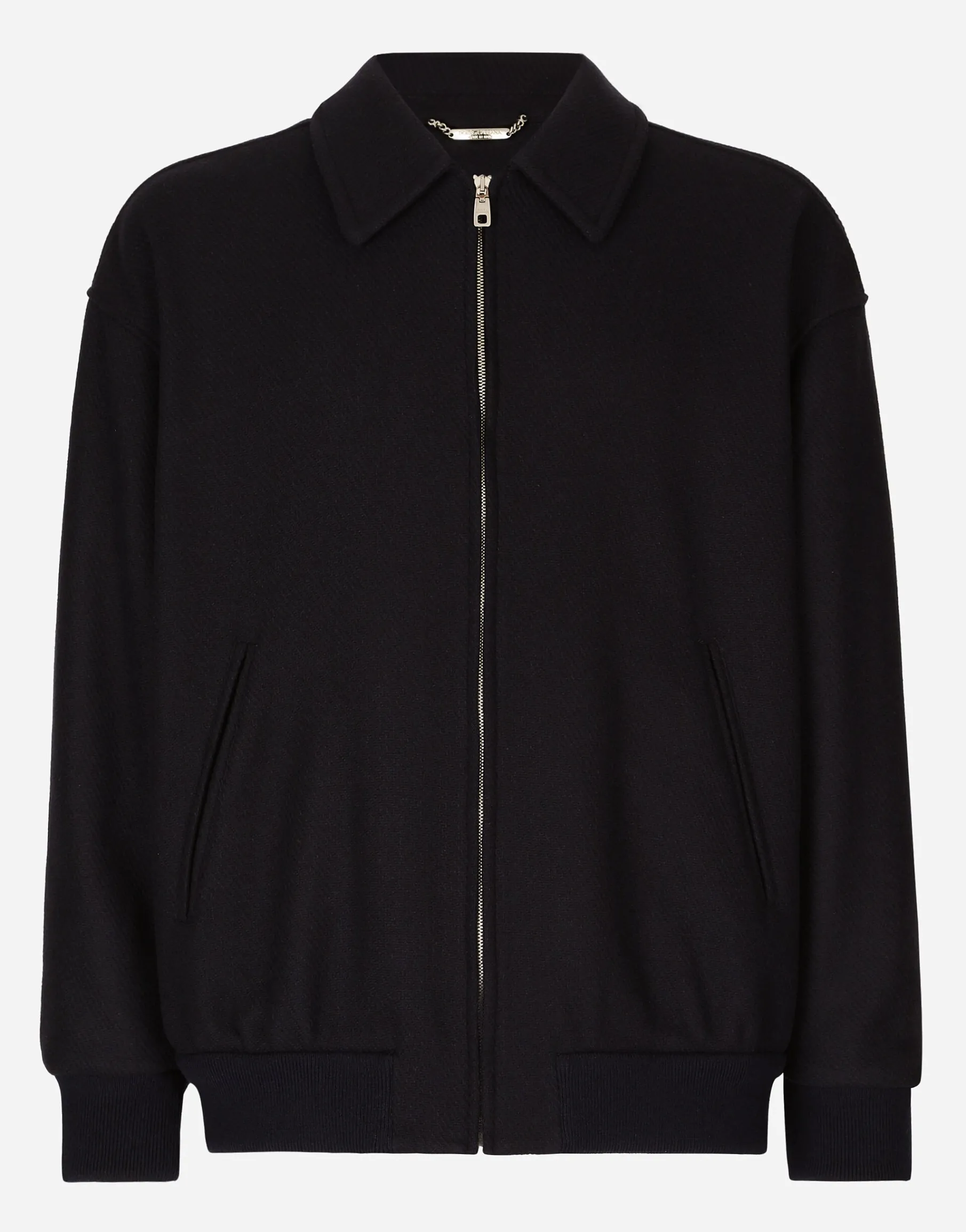Wool-blend bomber jacket