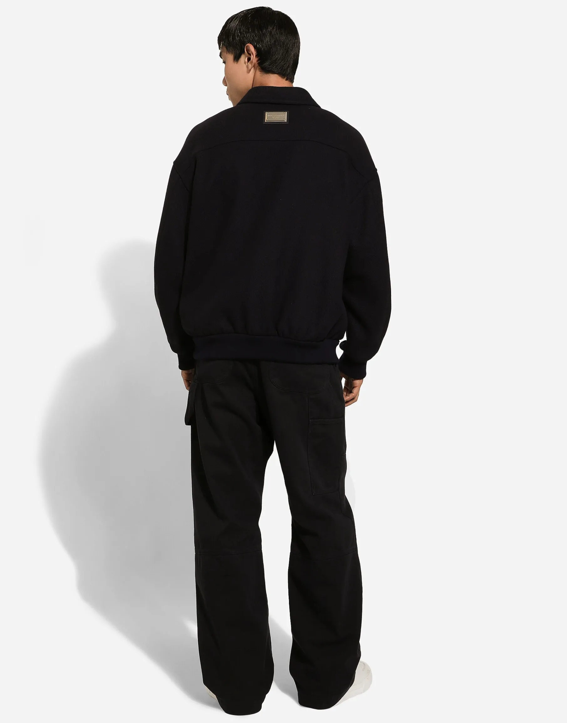 Wool-blend bomber jacket