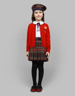 Wool-blend tartan beret