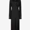 Woolen calf-length coat dress