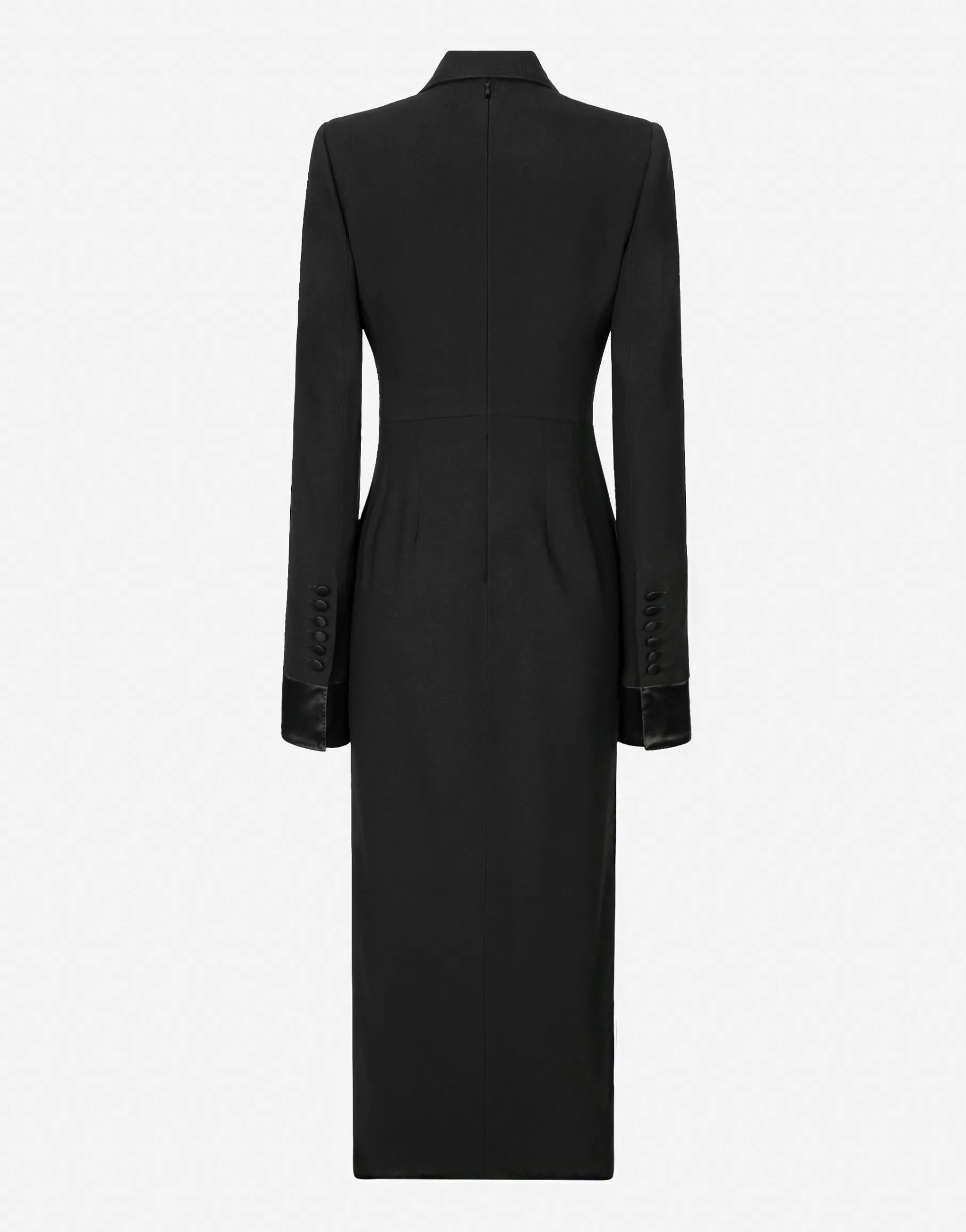 Woolen calf-length coat dress