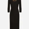 Woolen calf-length dress