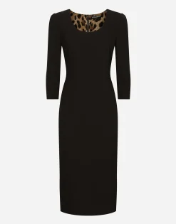Woolen calf-length dress