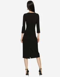 Woolen calf-length dress