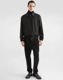 Woolen jacket with tag
