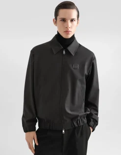 Woolen jacket with tag