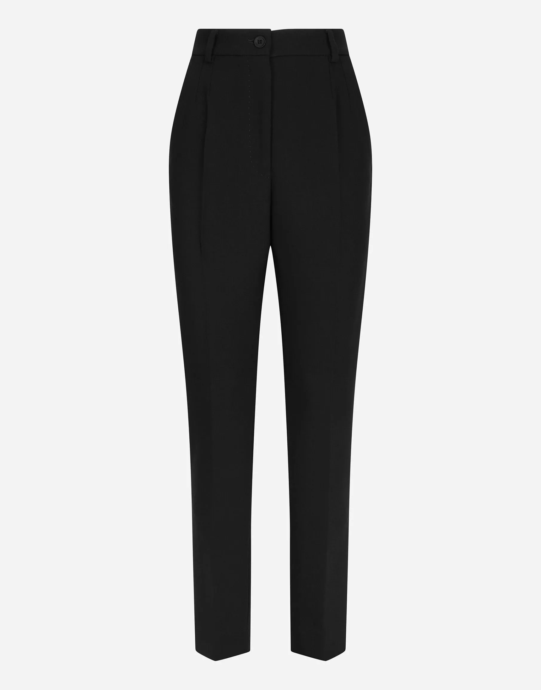 Woolen pants with slits on the hem