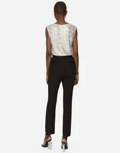 Woolen tuxedo pants