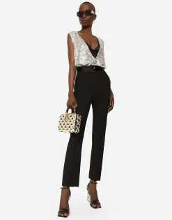 Woolen tuxedo pants