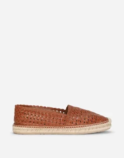 Woven goatskin espadrilles