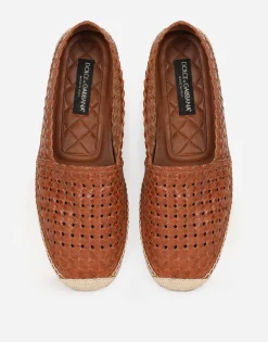 Woven goatskin espadrilles
