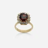 Yellow gold basket collet heritage ring