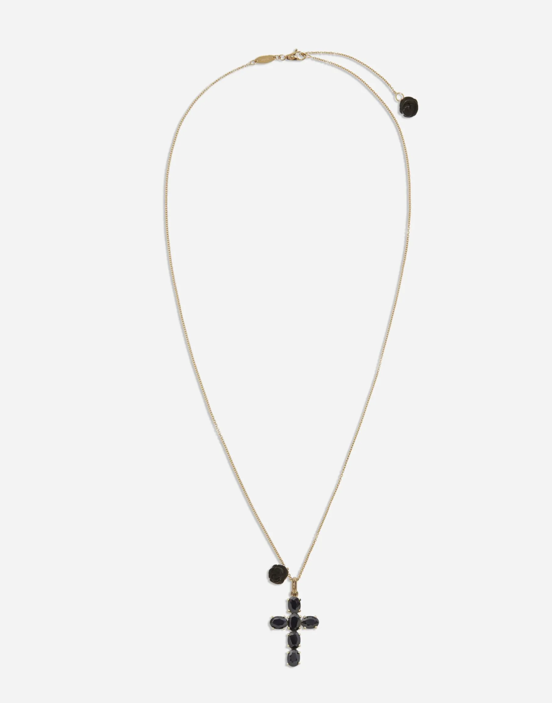 Yellow gold Family pendant with black sapphires