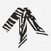 Zebra-print twill headscarf