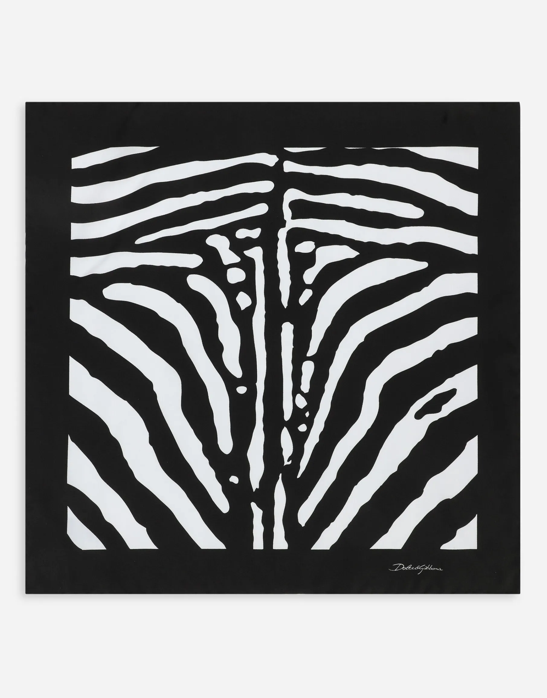 Zebra-print twill scarf (50 x 50)