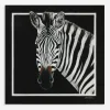 Zebra-print twill scarf (70 x 70)