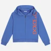 Zip-up jersey hoodie with “Dolce&Gabbana” logo